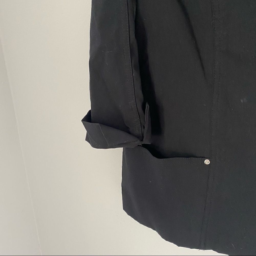 M Collection Women’s 3/4 Sleeve Zipper Front Stretchy Jacket - Picture 3 of 4
